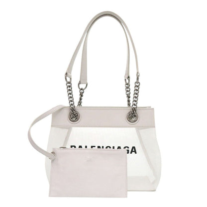 Balenciaga Duty Mesh Leather White Tote — view 3