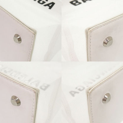 Balenciaga Duty Mesh Leather White Tote — view 4