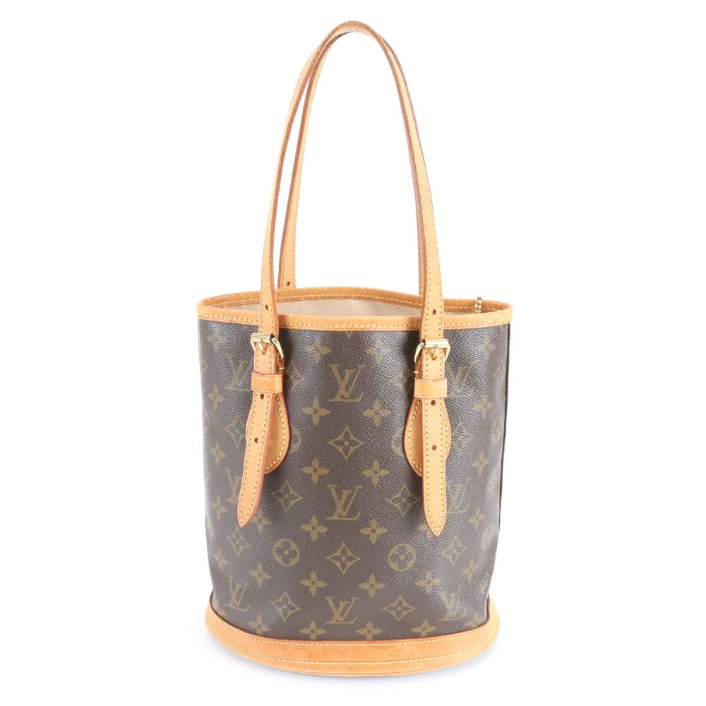 Louis Vuitton Monogram Bucket PM Leather Tote Shoulder Hand — view 3