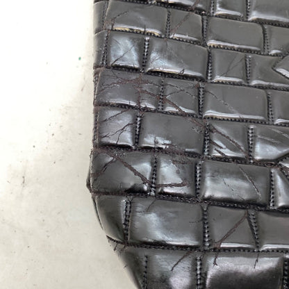 Chanel Tote Chocolate Bar Big CC Logo Chain Black Business Travel — view 9