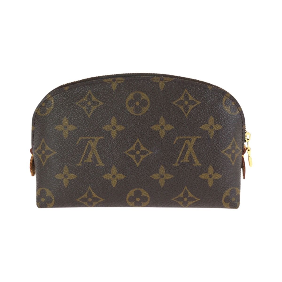 Louis Vuitton Monogram Pochette Cosmetic PM Brown Gold Makeup Pouch Case — view 2