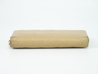 Louis Vuitton LV Zippy Wallet Monogram Empreinte Leather Beige — view 3