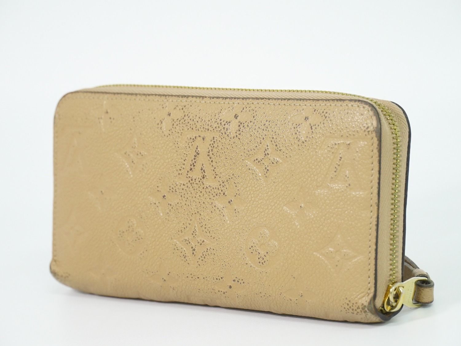 Louis Vuitton LV Zippy Wallet Monogram Empreinte Leather Beige — view 2