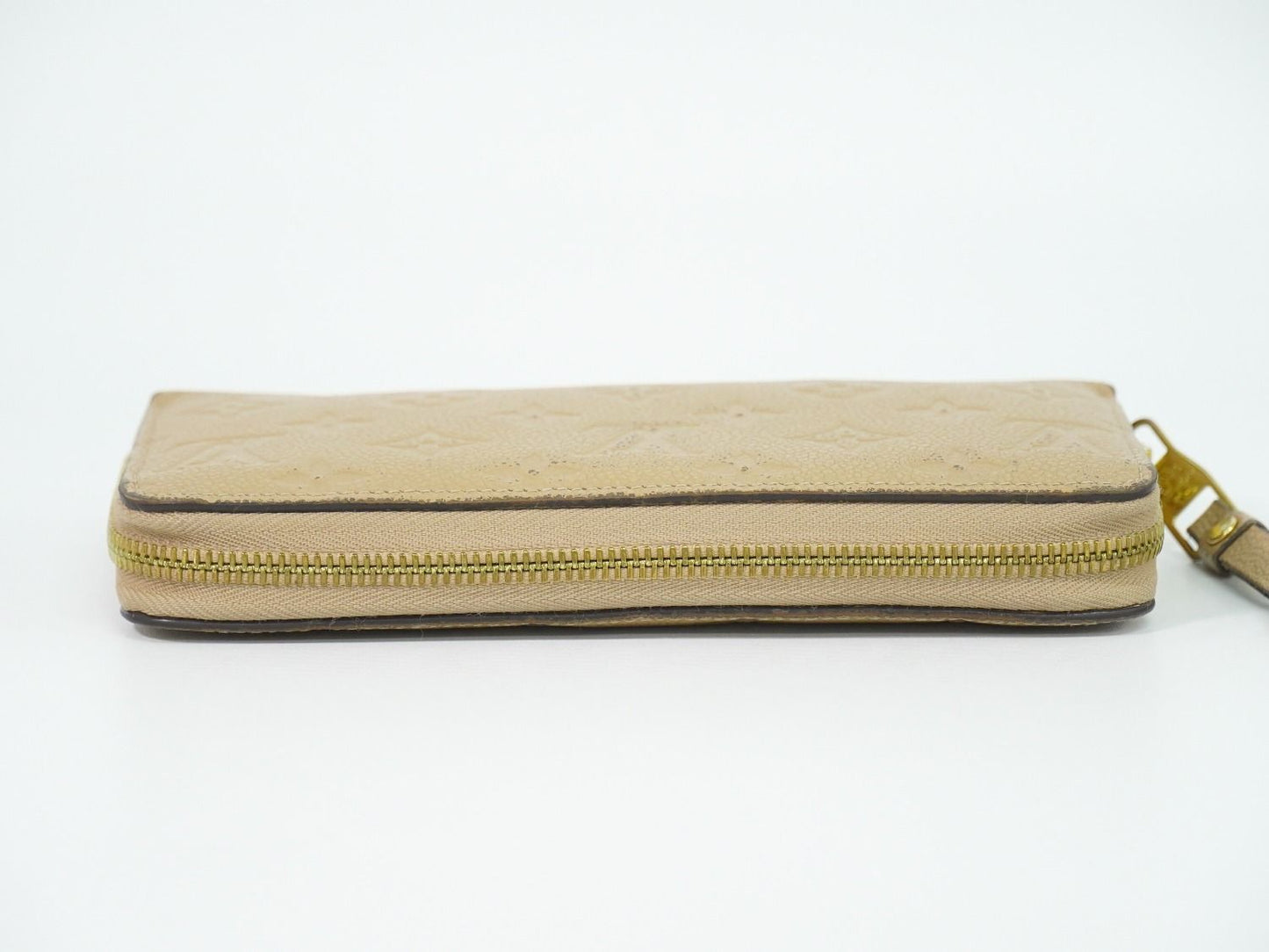 Louis Vuitton LV Zippy Wallet Monogram Empreinte Leather Beige — view 5