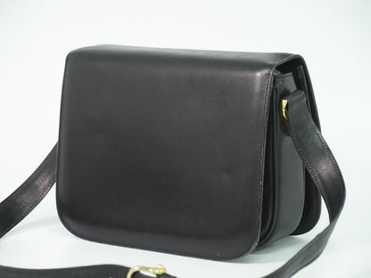 Celine Leather Shoulder Bag Black — view 2