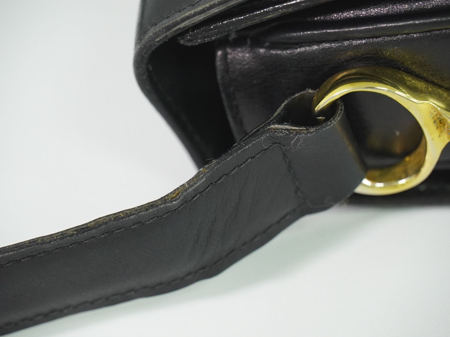 Celine Leather Shoulder Bag Black — view 5