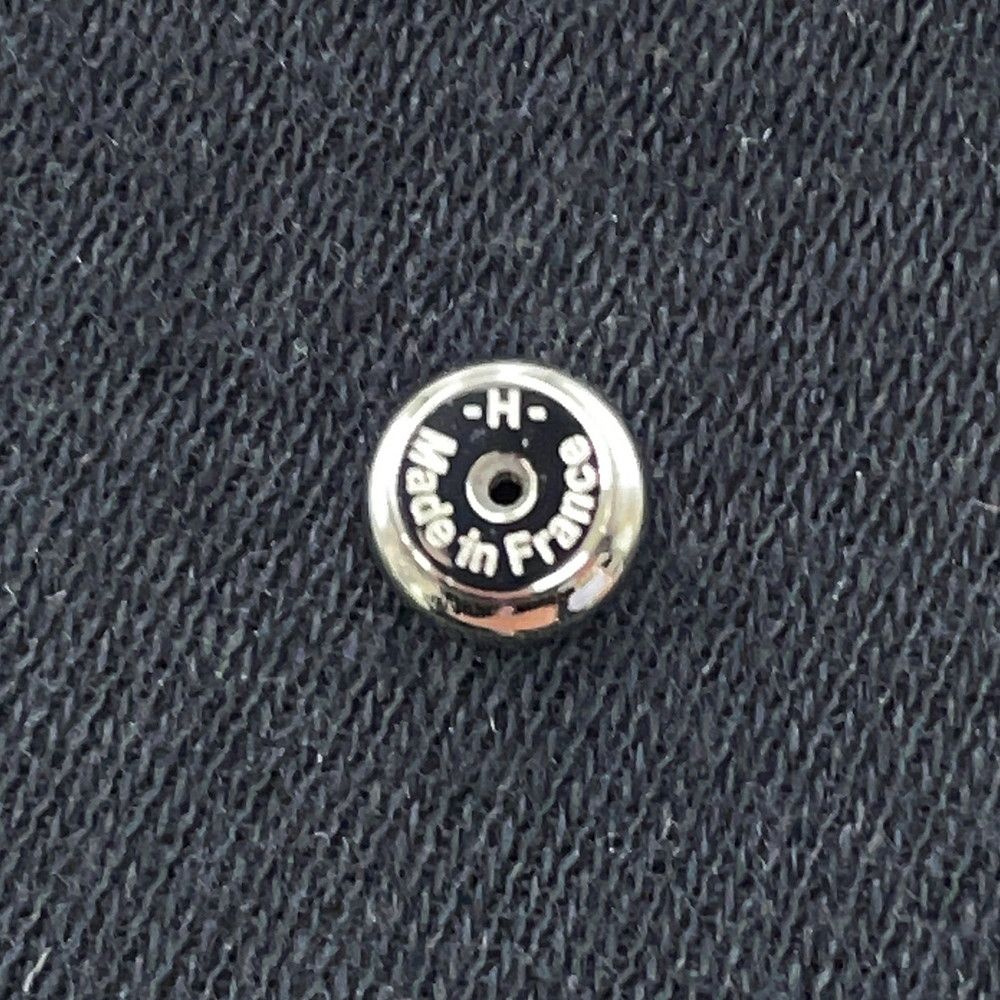 Hermes Earrings Mini Maillon Black Silver — view 9