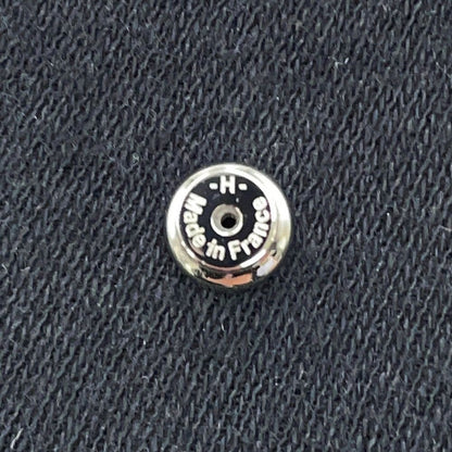 Hermes Earrings Mini Maillon Black Silver — view 9