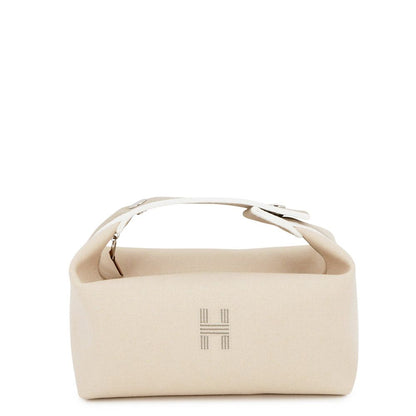 Hermes Pouch Bride-a-Brac PM Natural Silver Canvas Case