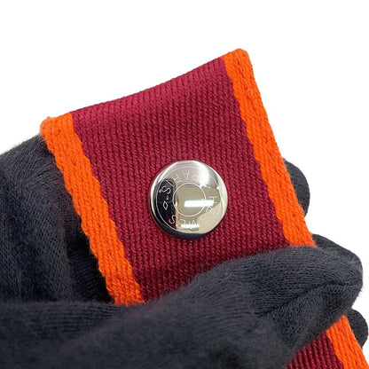 Hermes Pouch Bride-a-Brac PM Orange Silver Canvas Case — view 7