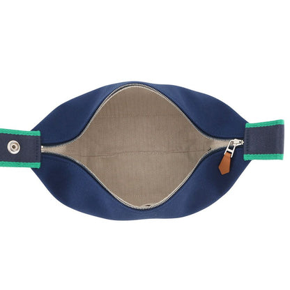 Hermes Pouch Bride-a-Brac PM Marine Silver Canvas Case — view 4