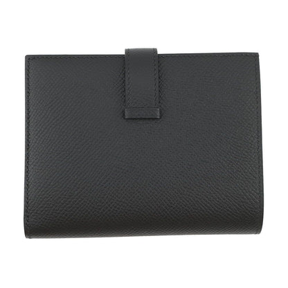 Hermes Bifold Wallet Bearn Compact Black Silver Epsom — view 3