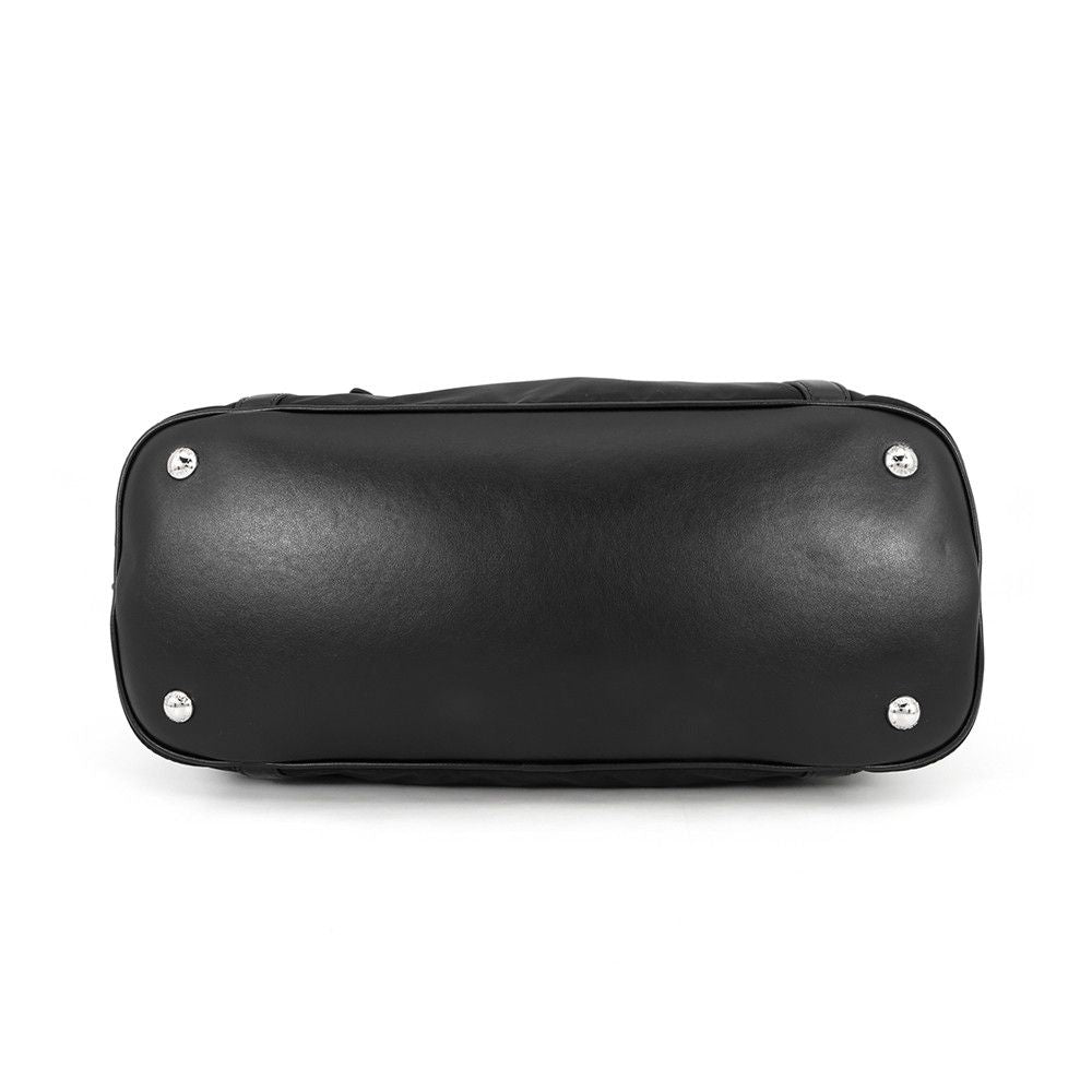 Prada Logo Nylon Leather 2-Way Shoulder Bag Black — view 3