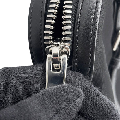Prada Logo Nylon Leather 2-Way Shoulder Bag Black — view 9