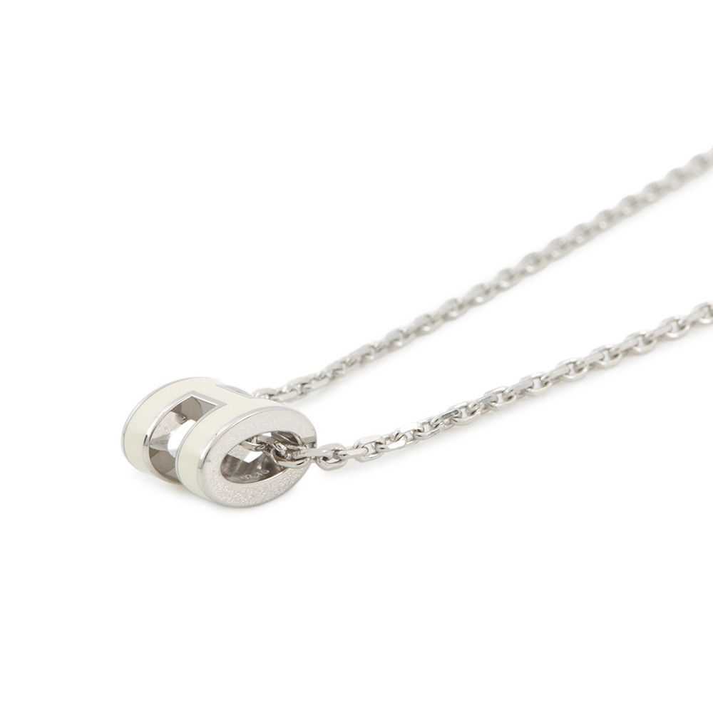 Hermes Necklace Mini Pop White Silver — view 2