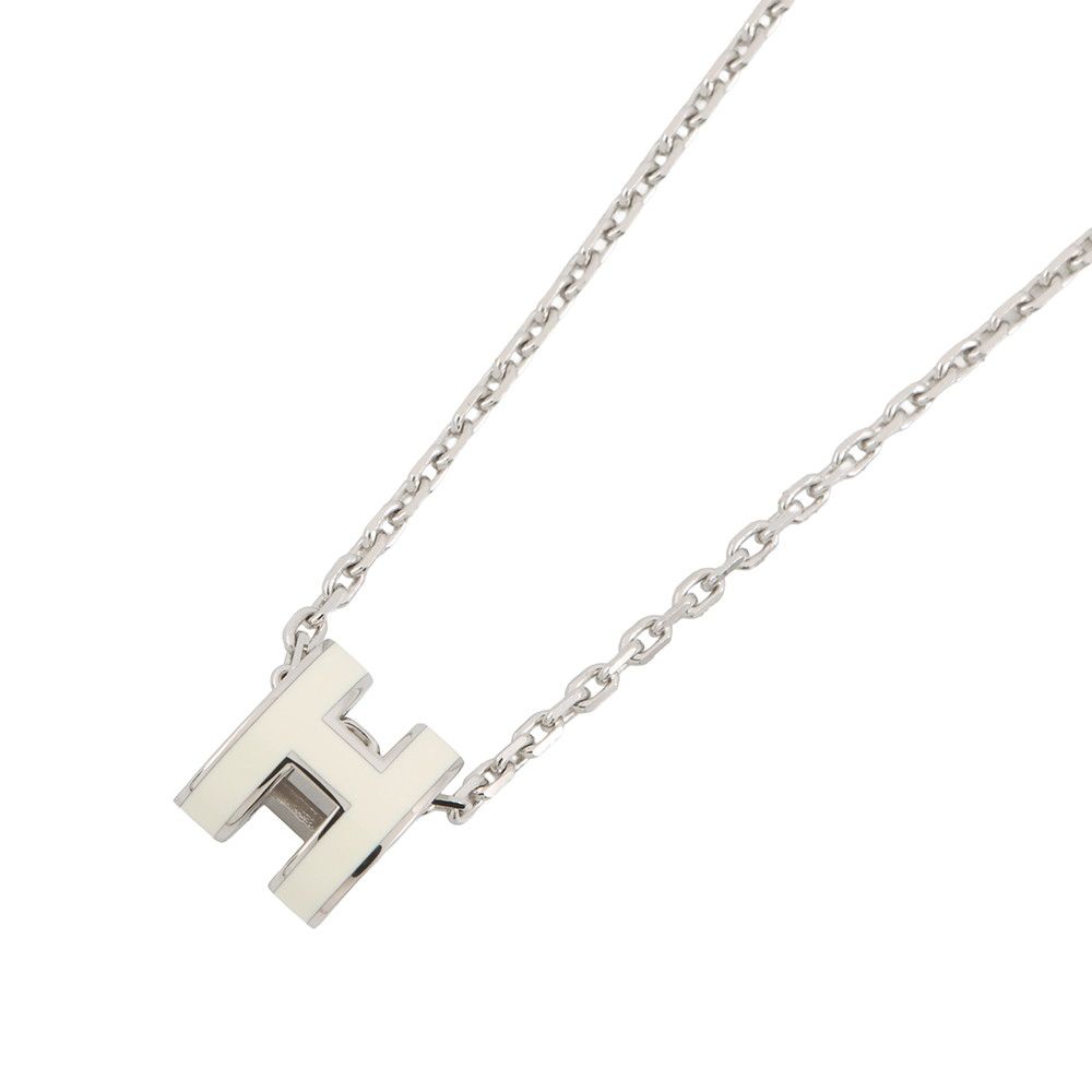 Hermes Necklace Mini Pop White Silver — view 3