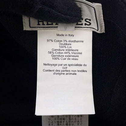 Hermes Cap Miles Cotton 58 Hat Black — view 8