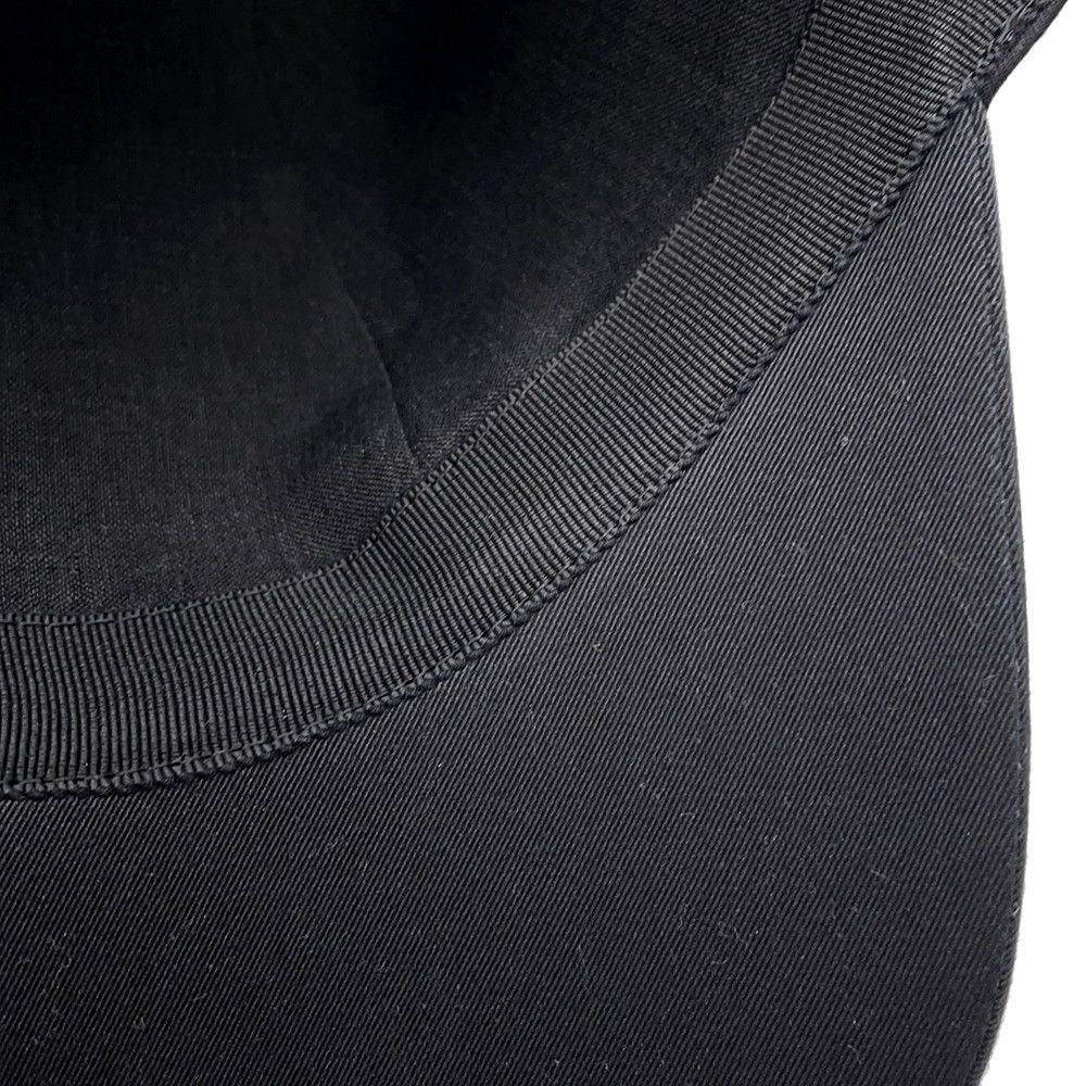 Hermes Cap Miles Cotton 58 Hat Black — view 6