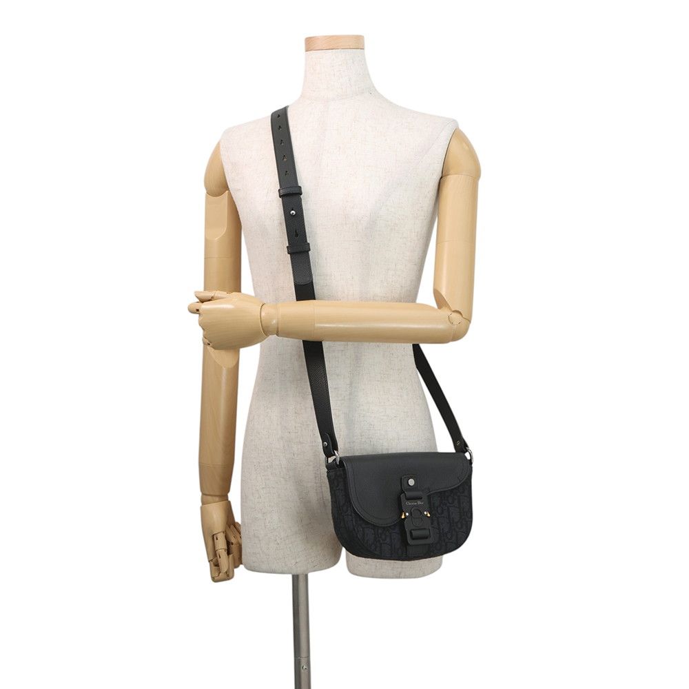 Dior Shoulder Bag Oak Saddle Flap Messenger Mini Black Trotter — view 4
