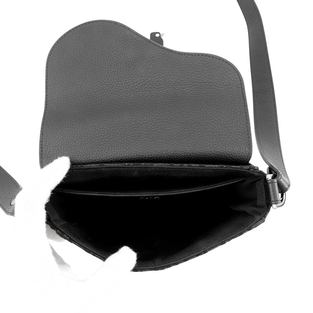Dior Shoulder Bag Oak Saddle Flap Messenger Mini Black Trotter — view 5