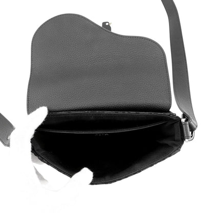 Dior Shoulder Bag Oak Saddle Flap Messenger Mini Black Trotter — view 5