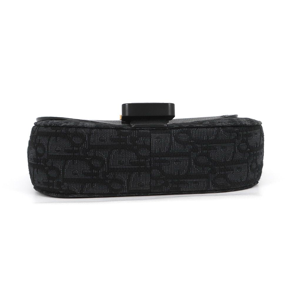 Dior Shoulder Bag Oak Saddle Flap Messenger Mini Black Trotter — view 3