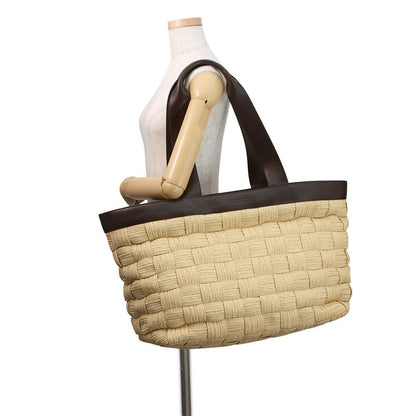 Bottega Veneta Tote Intrecciato Cassette Raffia Rough — view 4