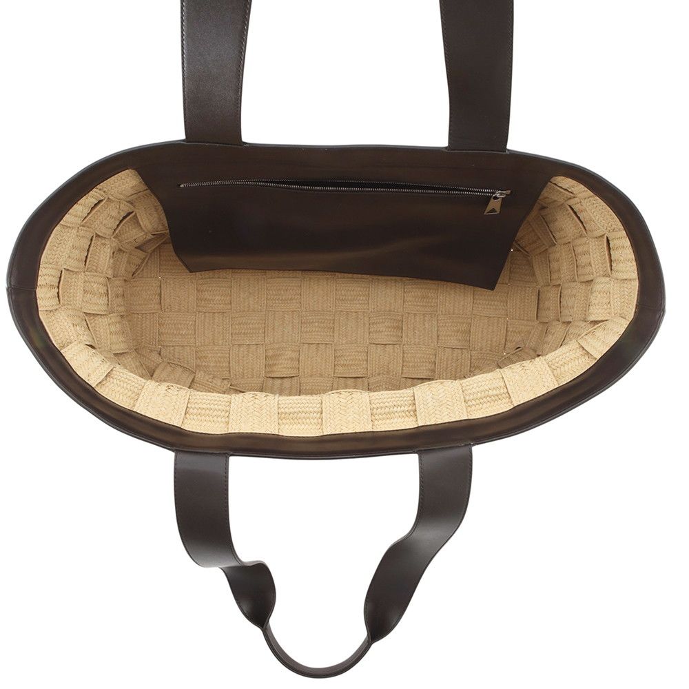 Bottega Veneta Tote Intrecciato Cassette Raffia Rough — view 5