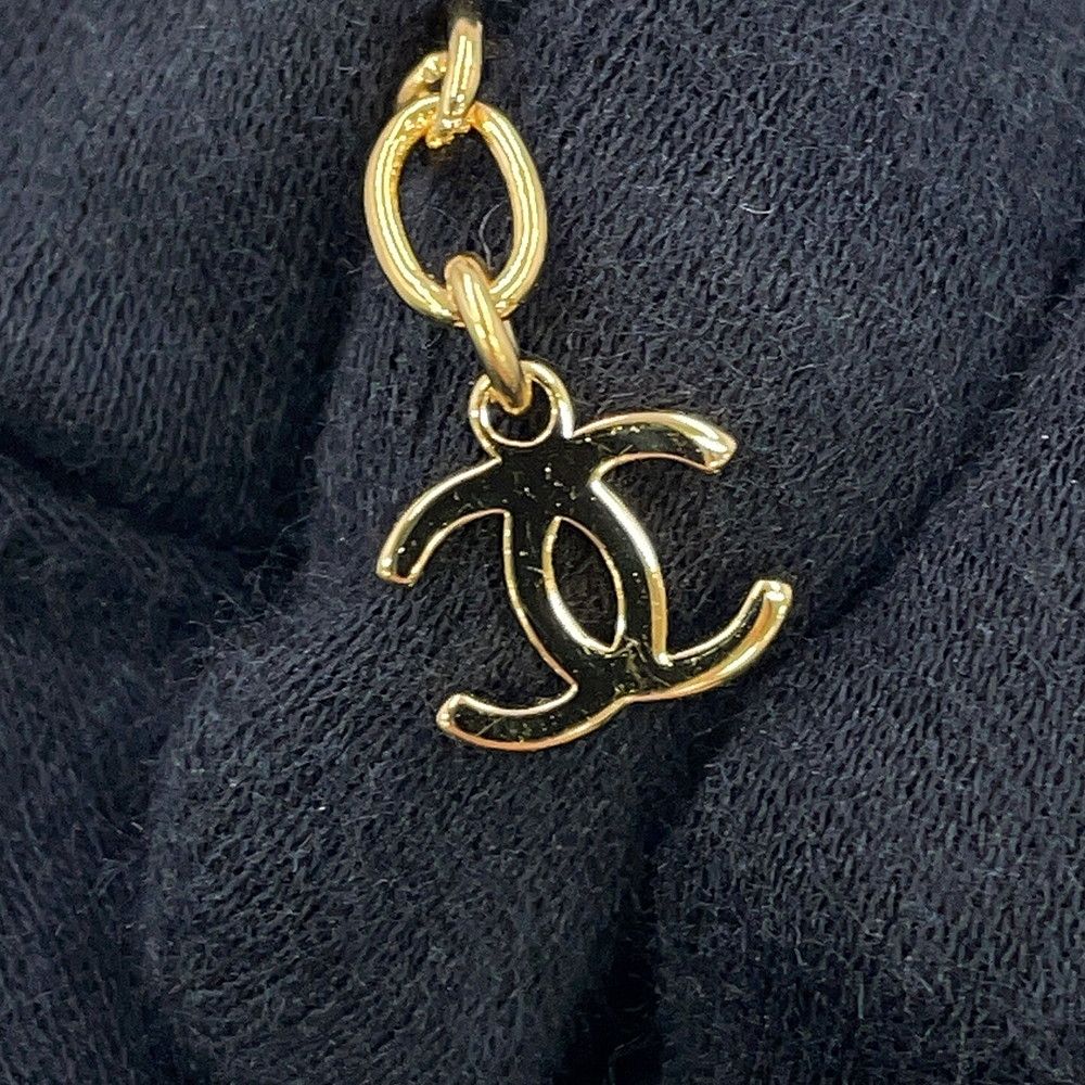 Chanel Necklace CC Logo Rhinestone Metal — view 6