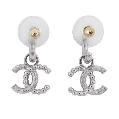 Chanel Earrings CC Logo Rhinestone Faux Pearl — view 3