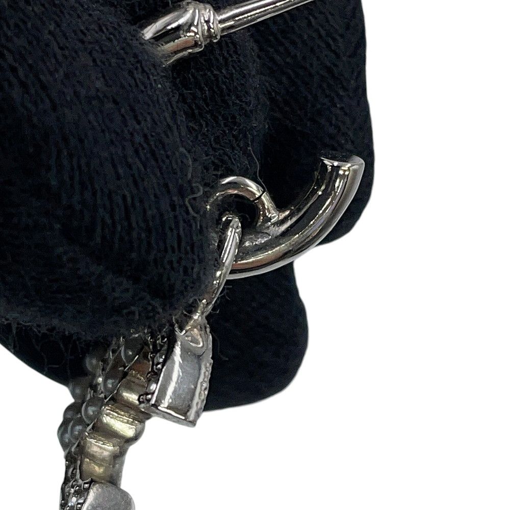Chanel Earrings CC Logo Rhinestone Faux Pearl — view 6