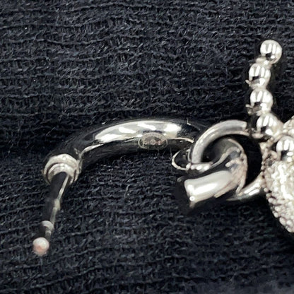 Chanel Earrings CC Logo Rhinestone Faux Pearl — view 8