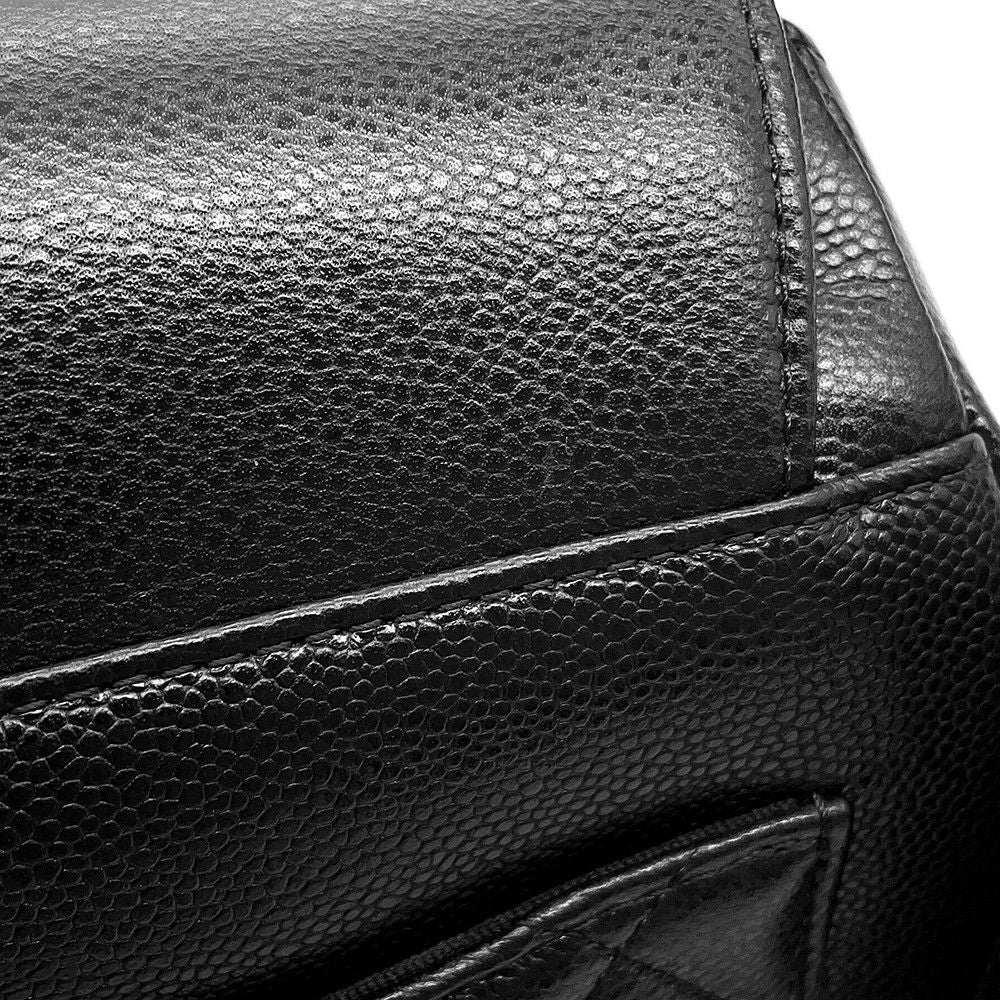 Chanel Backpack CC Logo Quilted Caviar Leather Black — view 7
