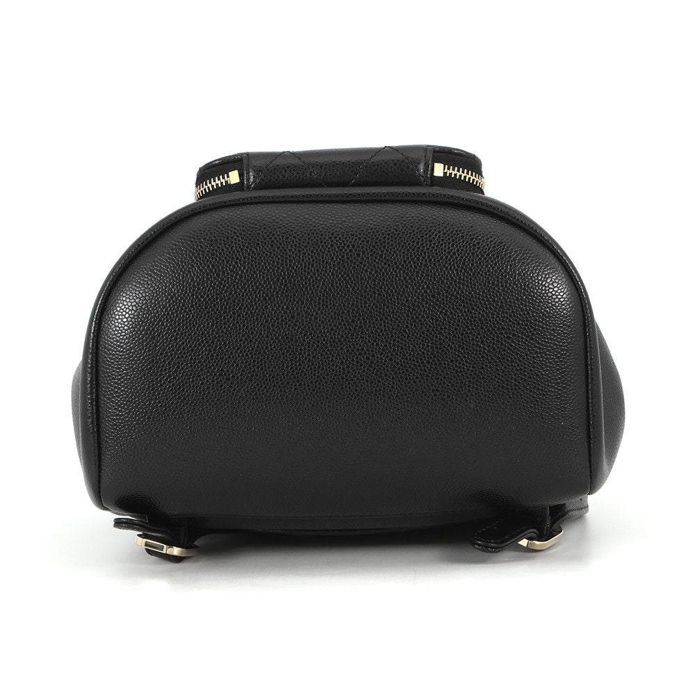 Chanel Backpack CC Logo Quilted Caviar Leather Black — view 3