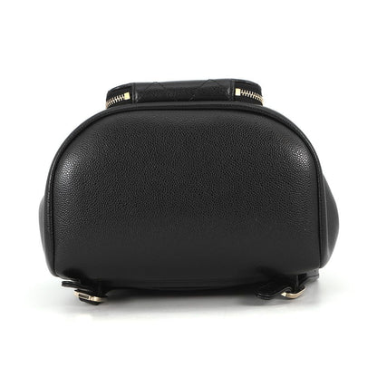 Chanel Backpack CC Logo Quilted Caviar Leather Black — view 3