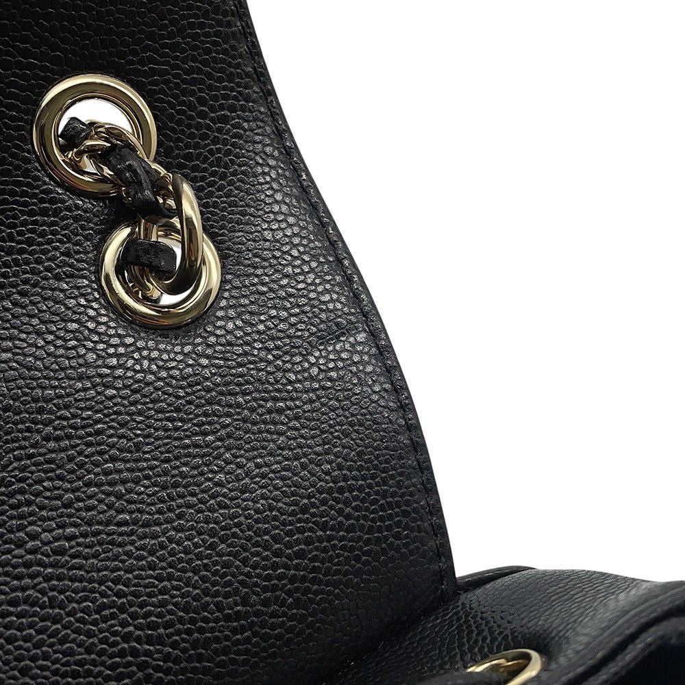 Chanel Backpack CC Logo Quilted Caviar Leather Black — view 8