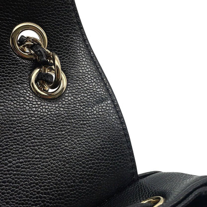 Chanel Backpack CC Logo Quilted Caviar Leather Black — view 8