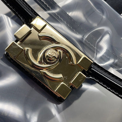 Chanel Chain Shoulder Bag Boy Mini Vinyl Black — view 7