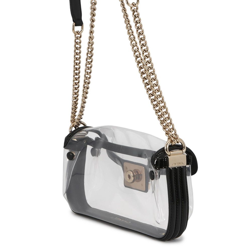 Chanel Chain Shoulder Bag Boy Mini Vinyl Black — view 2