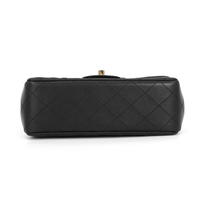 Chanel Chain Shoulder Bag Mini Quilted 20 CC Logo Lambskin Black — view 3