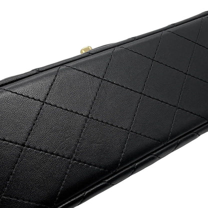 Chanel Chain Shoulder Bag Mini Quilted 20 CC Logo Lambskin Black — view 9