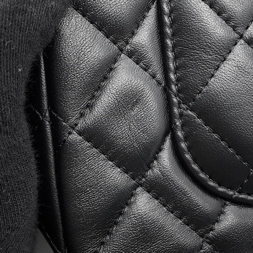 Chanel Chain Shoulder Bag Mini Quilted 20 CC Logo Lambskin Black — view 8
