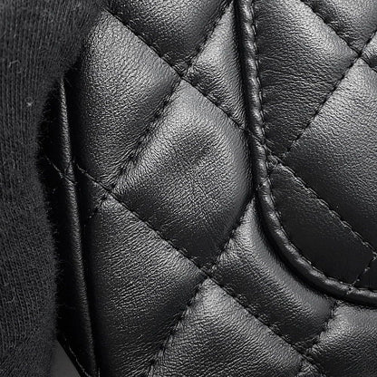 Chanel Chain Shoulder Bag Mini Quilted 20 CC Logo Lambskin Black — view 8