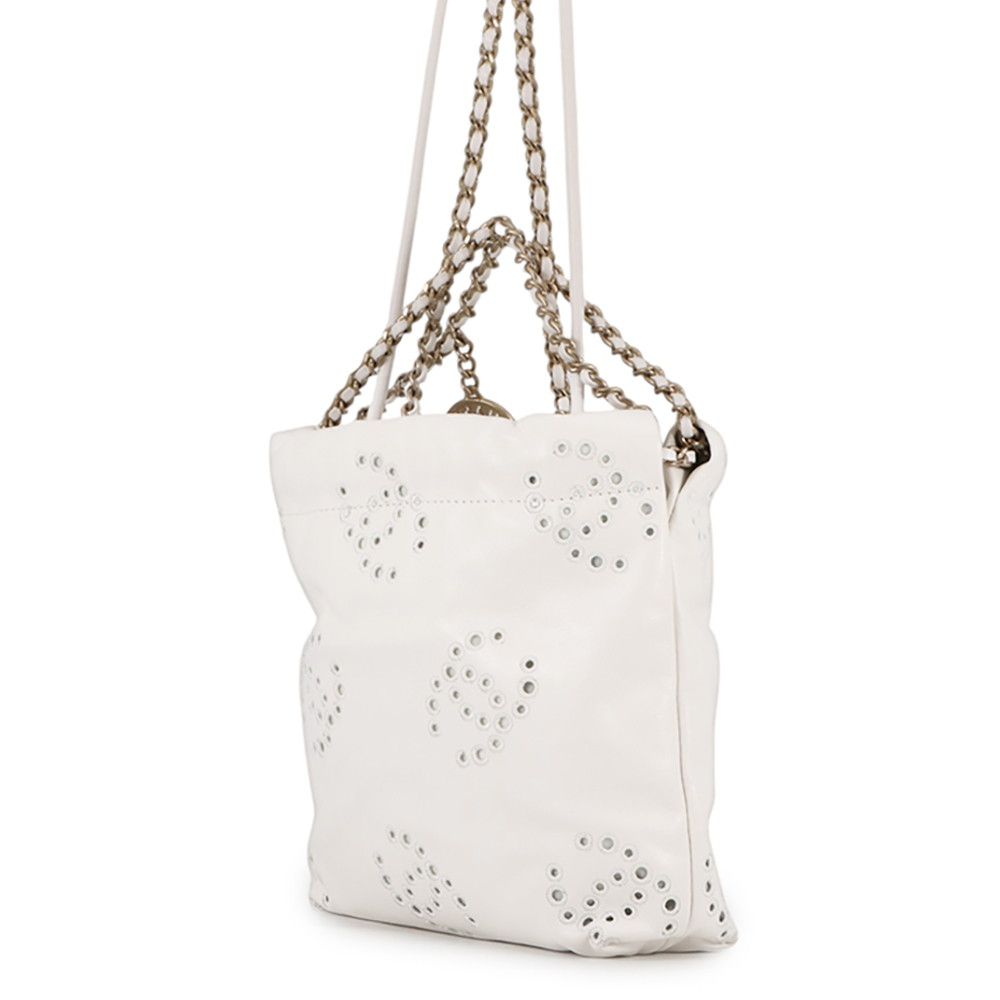 Chanel Handbag 22 Mini CC Logo Perforated Shiny Calf Leather 2-Way Shoulder — view 2