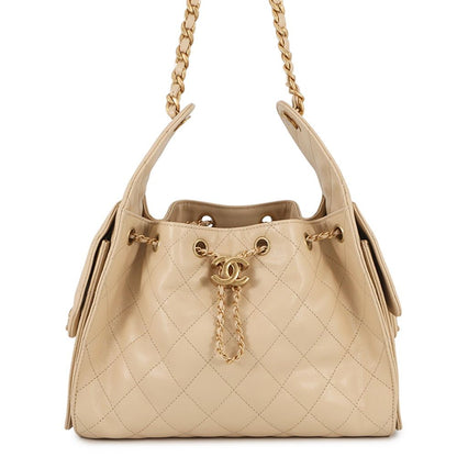 Chanel Chain Shoulder Bag CC Logo 25 Small Caviar Leather