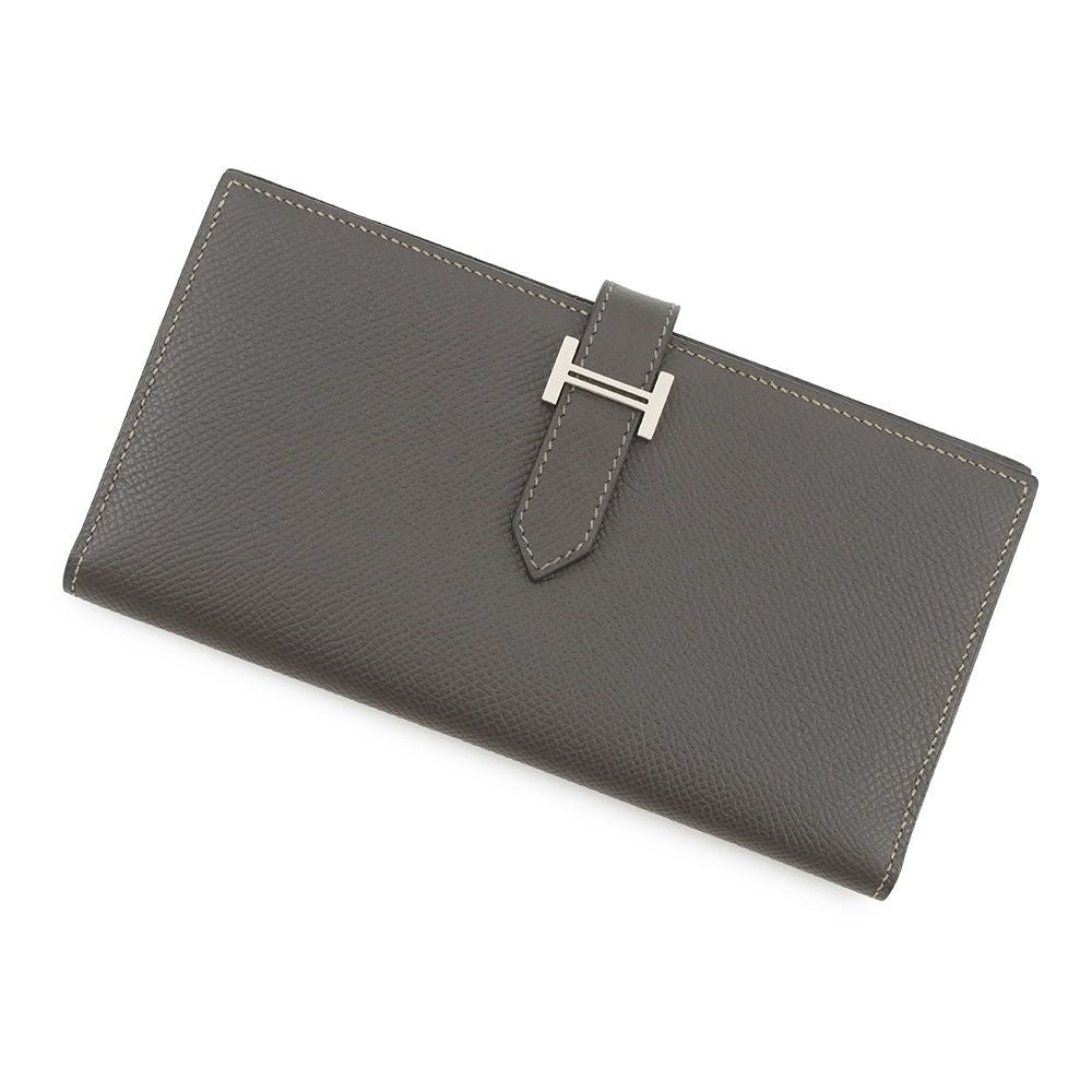 Hermes Wallet Bearn Souffle Depth Available Graphite Silver Epsom
