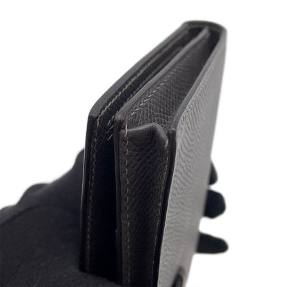 Hermes Wallet Bearn Souffle Depth Available Graphite Silver Epsom — view 9