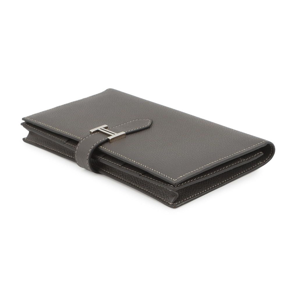 Hermes Wallet Bearn Souffle Depth Available Graphite Silver Epsom — view 2
