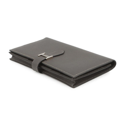 Hermes Wallet Bearn Souffle Depth Available Graphite Silver Epsom — view 2