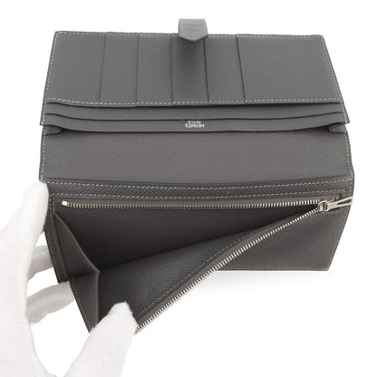 Hermes Wallet Bearn Souffle Depth Available Graphite Silver Epsom — view 6